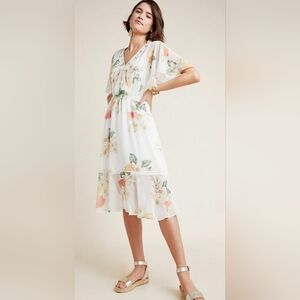 FARM RIO Floral White Dress Xl